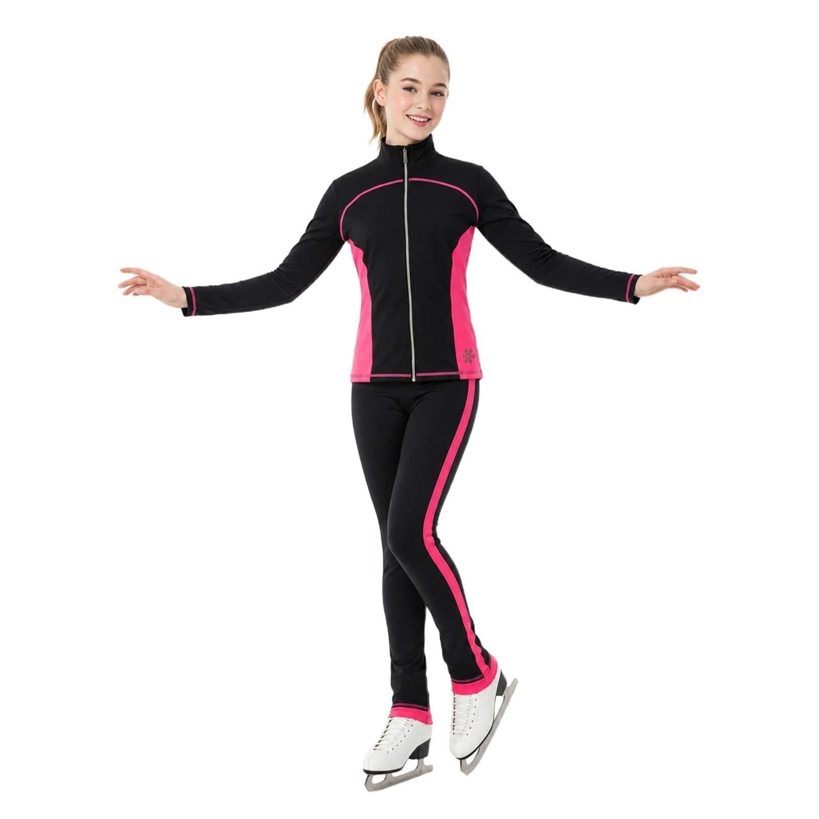 Damski Teens Komplet Łyżwiarski, Bluza Zip i Spodnie