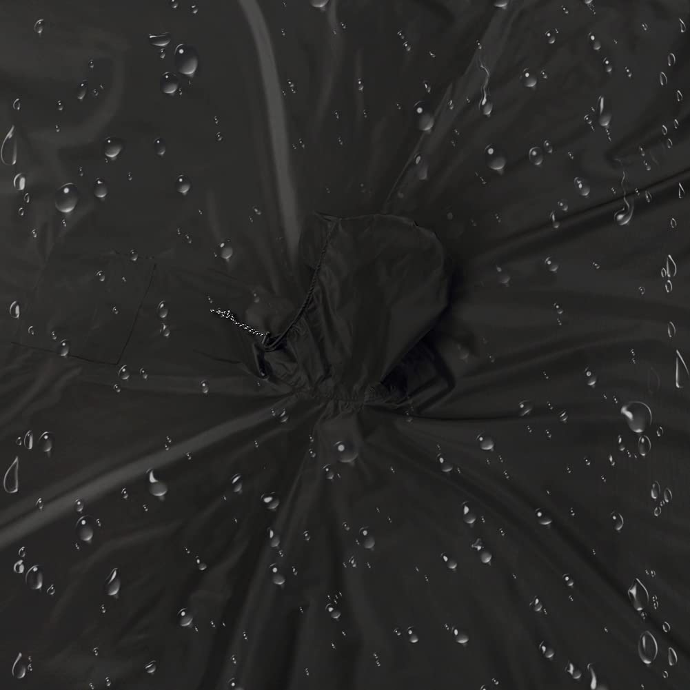 HYCOPROT Poncho de Pluie Imperméable Multifonctionnel 3 en 1, Léger 210T Oxford Réutilisable Cape de Pluie Avec Capuche, Poncho Pluie Avec Poche Poitrine pour Voyage, Randonnée, Camping, Pêche