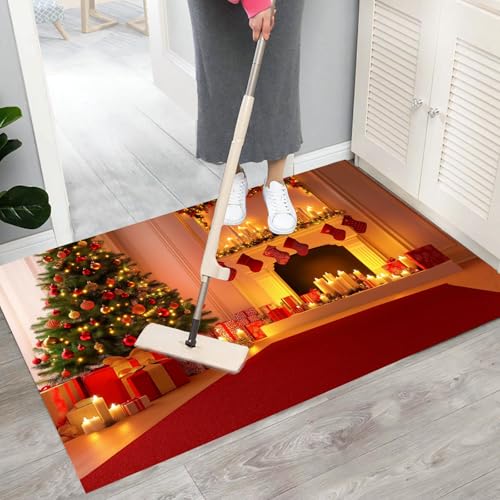 Tapete de puerta suave y decorativo ideal para la entrada de tu hogar en Navidad 7
