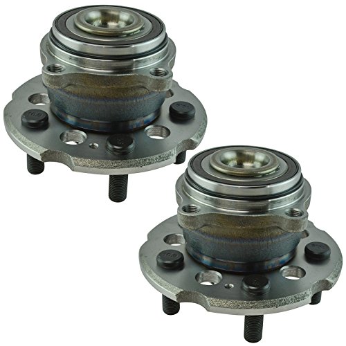 Image of TRQ Rear Left and Right Wheel Bearing and Hub Assembly Set 2 Piece Compatible with 2009-2015 Honda Pilot Front Wheel Drive