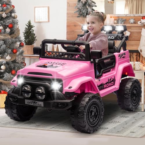 HAUSPROFI Macchina Elettrica per Bambini, 12V Macchina per Bambini, Jeep
