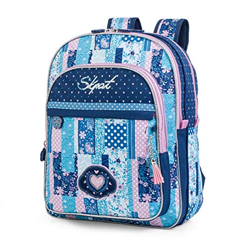 SKPAT: Mochila Escolar Infantil Acolchada y Estampada. Doble Compartimento. para Colegio