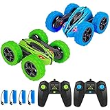 2 Pack Remote Control Car RC Stunt Car for Kids, 4WD 2.4Ghz Double Sided 360° Rotating RC Car for...