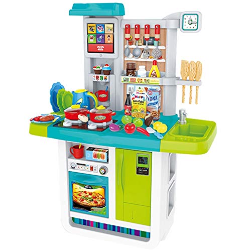 Küchenspielzeug Küche Spielset Kinder Spielküche mit realistischen Lichtern Sounds Simulation von Spray Wiedergabe Sink…