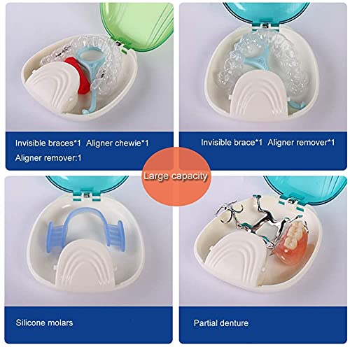 Y-Kelin Press-To-Open Retainer Case Retainer Container Partial Denture Box (Pink) #TOP7