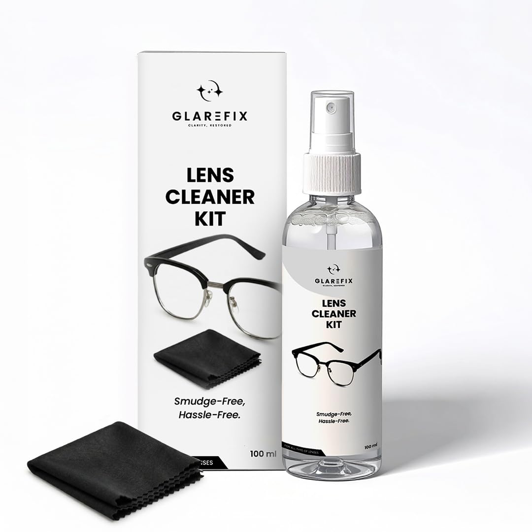 Lens Cleaner Kit – 100ml Streak-Free Spray + Microfiber Cloth | Smudge-Free & Anti-Static Formula | Safe for Eyeglasses, Sunglasses, Camera Lenses & Phone Screens-image-5