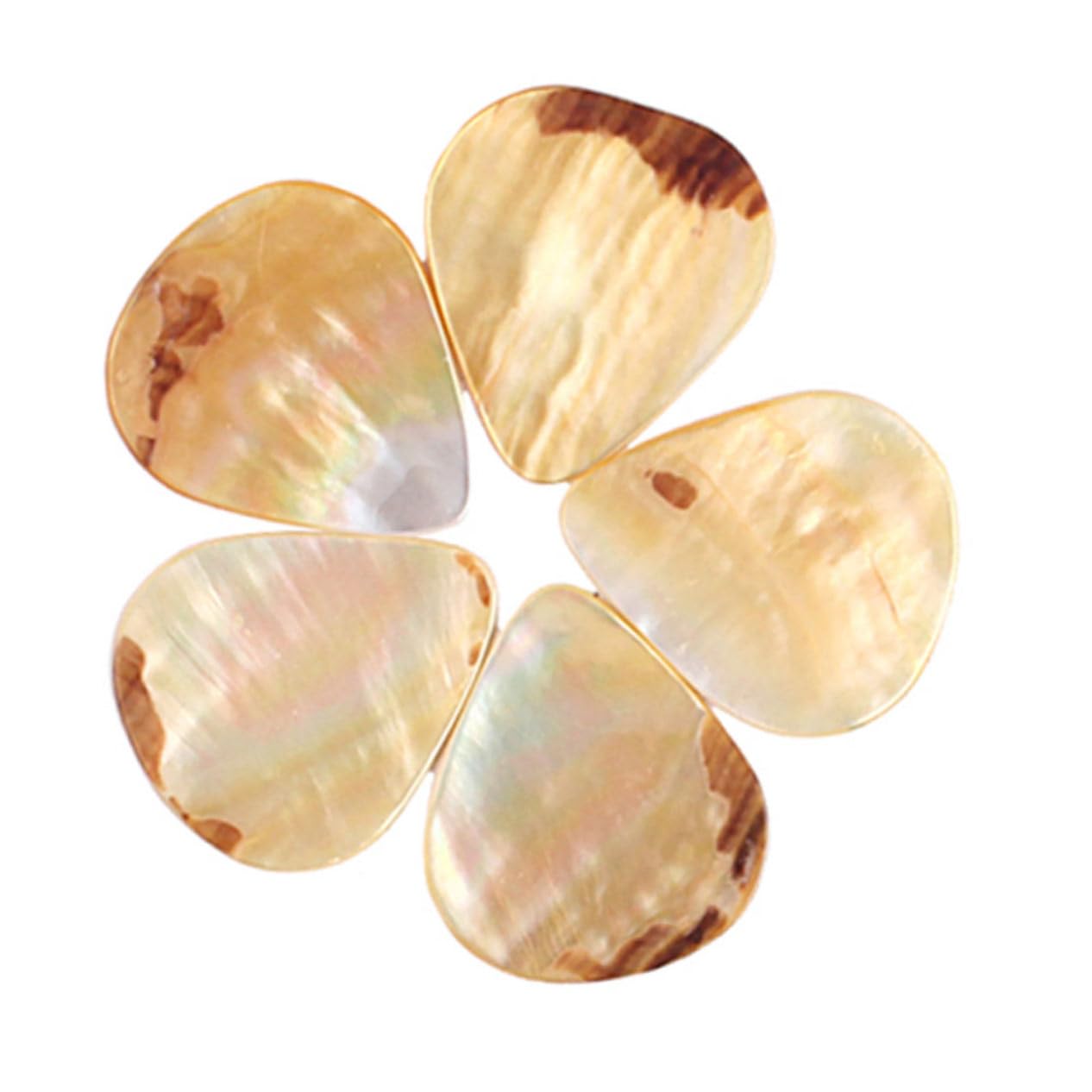 Plettro Chitarra Acustica 5 Pezzi, Cuore Giallo Lc14 | Finitura Lucida, Forma Cuore, per Mandolino e Ukulele, Accessorio Leggero da Portare