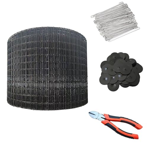 Comfality Solar Panel Bird Guard Black PVC1/2 inch 6in * 100FT Anti Bird roll mesh kit with 70 Sets...