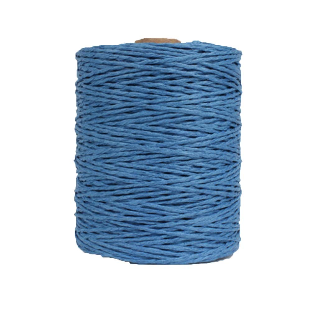 Natural Cotton Rayon Raffia Yarn for Blue Crochet Summer Sun Hat, Beach Bag, Raffia Ribbon Crochet Straw Knit Yarns, Knitting Craft Packing Twine Materials,280 Meters/306 Yards