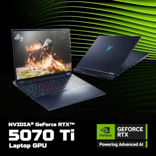Image of acer Gaming Laptop Predator Helios Neo 16S | Intel Ultra 9 275HX(Up to 5.4 GHz) | 16 inch 2560x1600 OLED 240Hz 500Nits| GeForce RTX 5070Ti | NPU & Copilot | RGB Backlit Keyboard (32GB DDR5 | 1TB SSD)