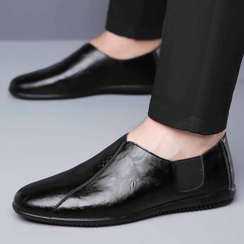 Men's Slip-On Leather Loafers, Genuine Leather Business Dress Shoes, Formal Oxfords2