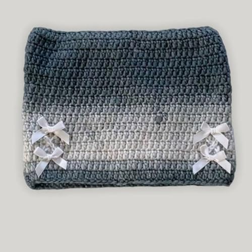 Cartoon Kitten Hat Girls Headgear for Outdoors Activities 2000s Girls Bows Star Crocheted for Skiing Camping3