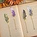 Feather-Shaped Metal Bookmarks with Chain, 4-Pack Vintage-Inspired Book Marks Set - Cute Unique Page Markers Gifts for Book Lovers, Readers, Writers, Reading Women, Men, Kids, Teens (Starry Wings)