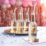 Fun Express 48 Pc. Mini Plastic Champagne Bottles with Glitter Straws for 24