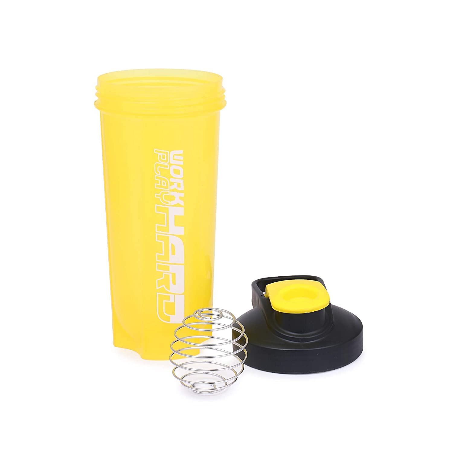 ALLIEDSALES SG-121 Gym Shaker 700 Ml with Steel Mixer (Yellow)