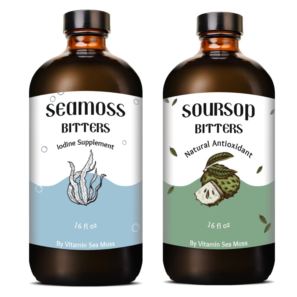 Amazon.com: Soursop & Sea Moss Bitters Bundle – Organic Detox 