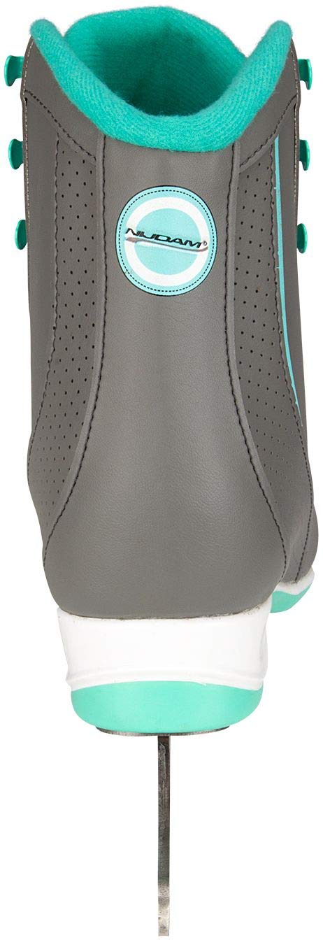 Nijdam Damen Kunstlauf Schlittschuhe Softboot grau-mintgrün Gr.41