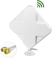 Vista 2 de Bingfu Antena 4G LTE de alta ganancia 35dBi Panel MIMO SMA Male TS9 Antena compatible con 4G LTE Wireless CPE Router Mobile Hotspot MiFi Módem