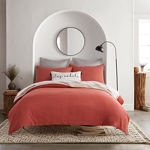 Levtex Home - Caden Muslin - Full/Queen Coverlet - Clay - Reversible - Cotton Coverlet (88x92in.)