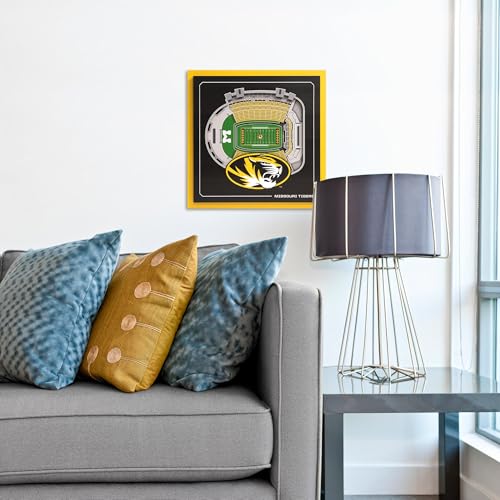 Image of YouTheFan Officially-licensed NCAA Stadium Series 3D Wall Art - multi-layer team stadium replica, detailed sports fan gift, indoor decor