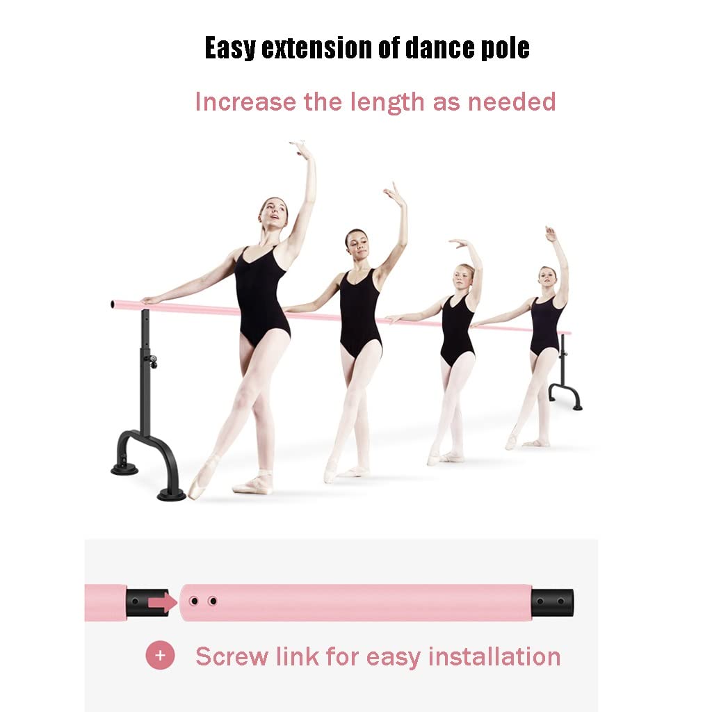 Sbarra Danza Classica Asta da Balletto Mobile in Acciaio, Altezza Regolabile 80-115 cm, Forte Ventosa con Elevata capacità di carico (Size : 3M/9.8FT)