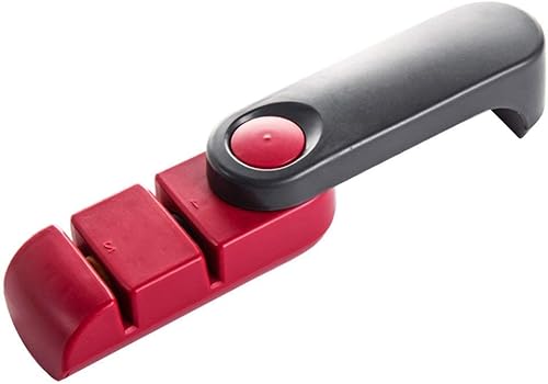 LETOOR Cuchillo de 2 etapas de pulido fino, afilado seguro y fácil para acero sin brillo, pelar, chefs y cuchillos de bolsillo, 7.9 pulgadas, negro