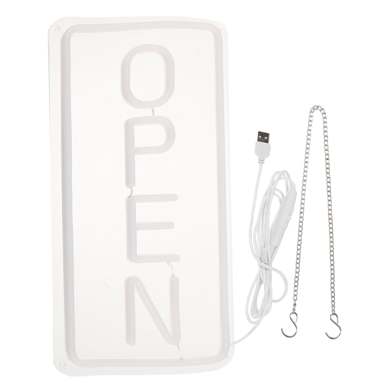 Alipis Letrero De Neón Led Vertical Usb Transparente Para Tiendas Restaurantes Negocios Iluminación De Neón Decorativa Para Interiores Iluminado