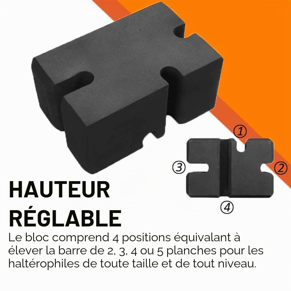 Banc de presse réglable de 2 à 5, accessoires de fitness pour augmenter votre développé couché