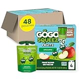 GoGo squeeZ Applesauce on the Go, Apple Apple, 3.2 Ounce (48 Pouches), Gluten Free, Vegan Friendly, Healthy Snacks, Unsweetened Applesauce, Recloseable, BPA Free Pouches