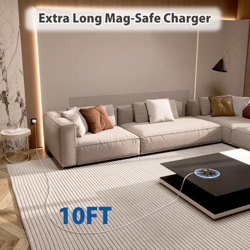 [Apple MFi Certified] 10FT Magnetic Wrieless Charger for iPhone 17 16,2Pack - image 7