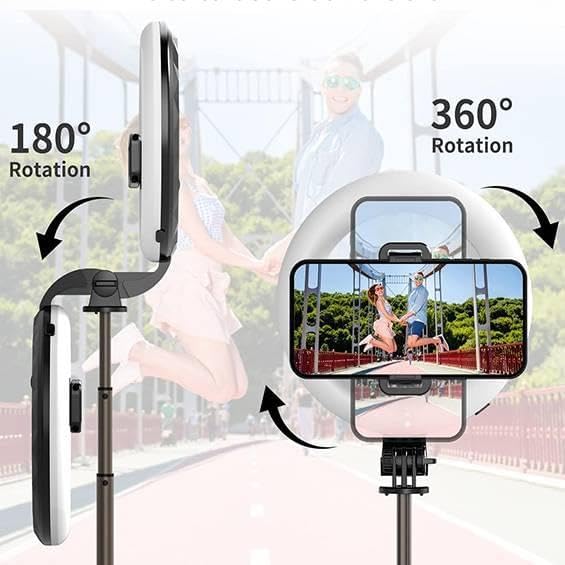 Miniatura 3 de BoxWave Soporte y soporte compatible con Huawei nova Y71  RingLight SelfiePod, brazo extensible para selfie stick con anillo de luz  negro azabache