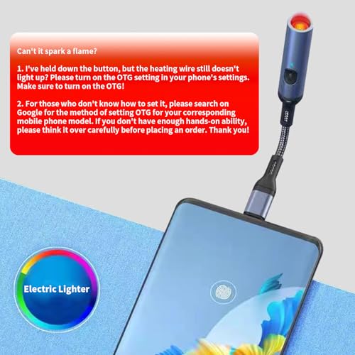 Encendedor eléctrico USB-C compacto y resistente miniatura 6