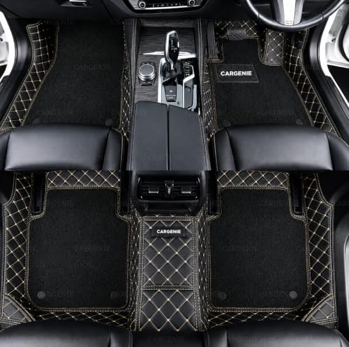 Image of 7D Car Floor Mats for Mahindra 3XO EV 2026 | Black Beige | Waterproof | Anti-Slip | PU Leather | Full Coverage | All Weather | Custom Fitted 7D Car Foot Mats