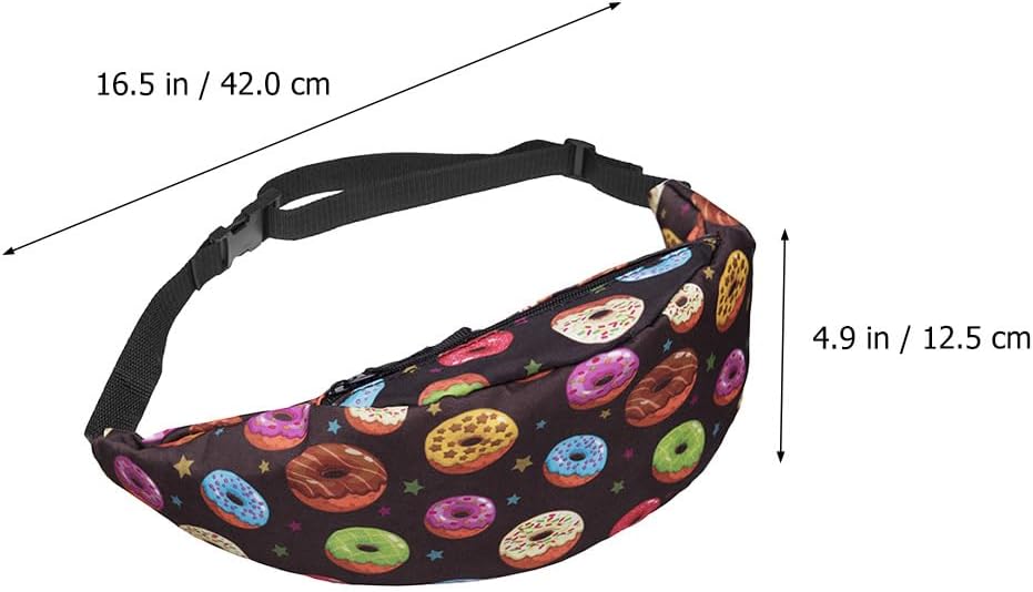 Holibanna Donut Waist Bag Large Capacity Crossbody Chest Bag for Women Practical Travel Fanny Pack with Creative Doughnut Pattern