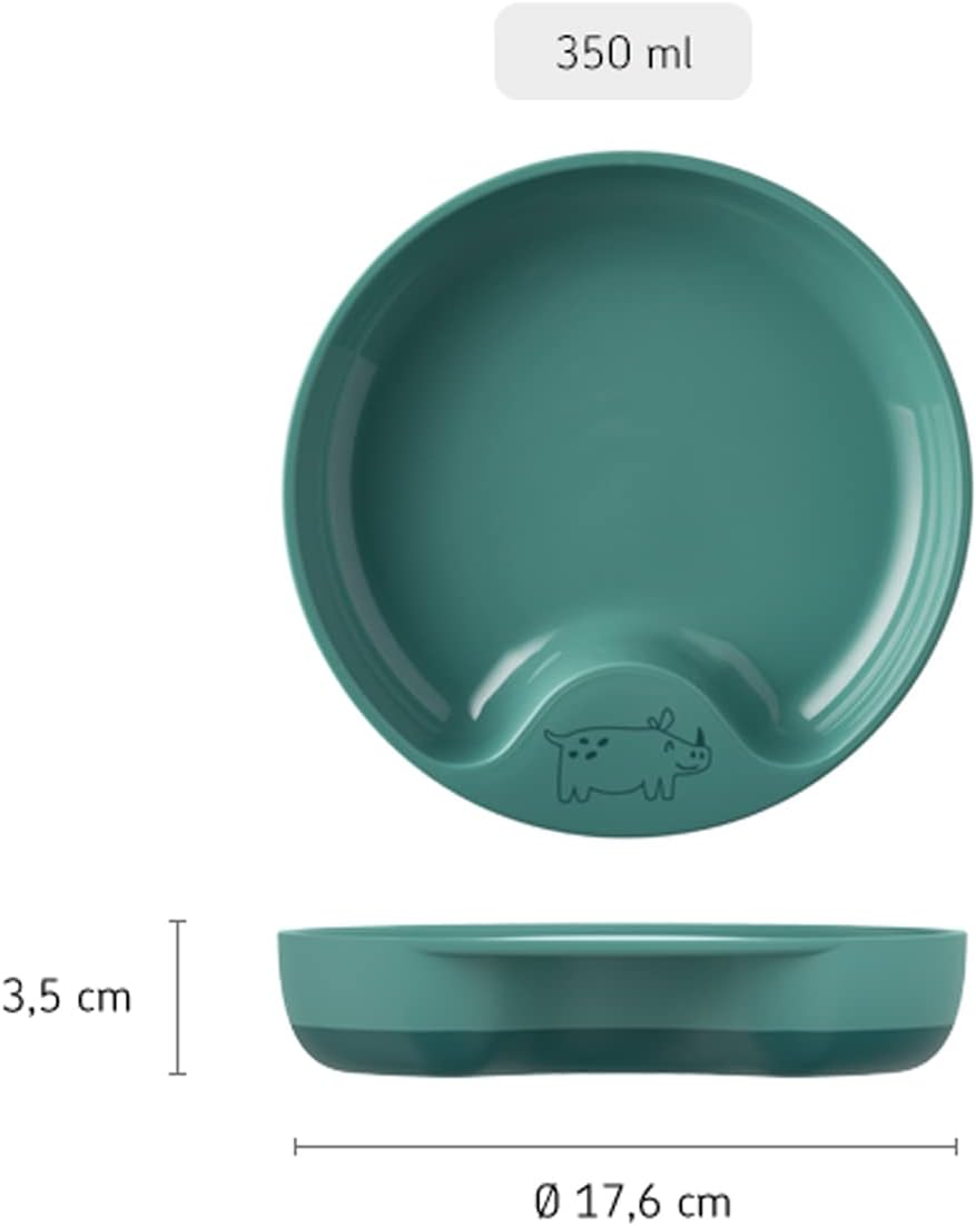 Mepal Mio - Learning Plate - Flowers & Butterflies - Non-Slip Children's Plate - Baby Plate - Microwave-Safe - Dishwash