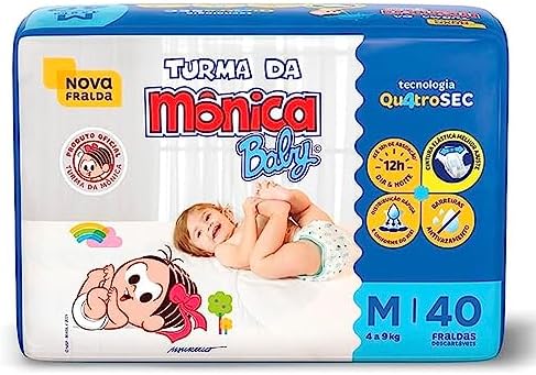 Turma da Mônica - Fralda Infantil Econômica com Tecnologia Quatro...