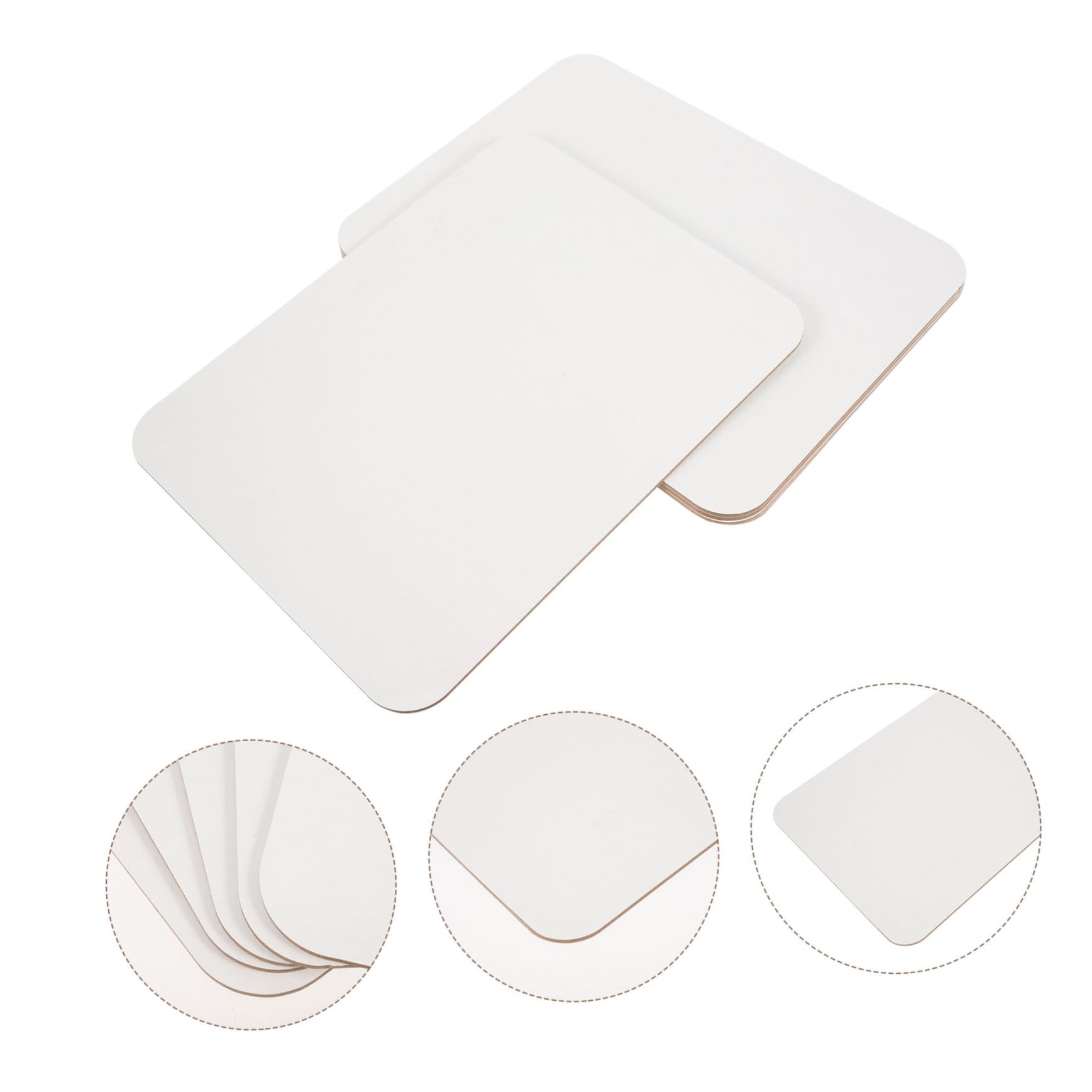 NUOBESTY 5 Stück-pack Doppelseitige Tisch Memotafel aus Faser Weiß Abwischbar und Wiederverwendbar für Büro und Schreibtisch