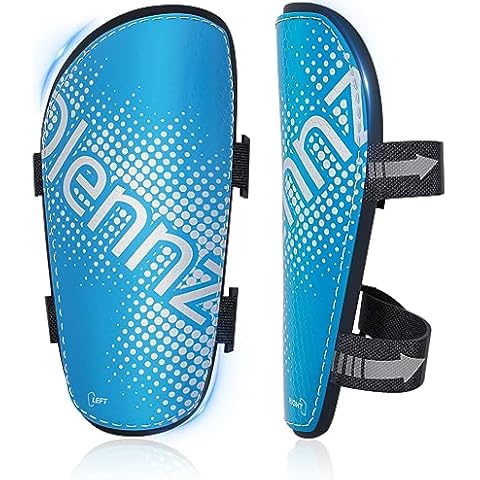 RAYSHARP Shin Guards Soccer Youth - Comfortable and Durable Toddler Kids Soccer Shin Guards with Adjustable Straps for Boys Girls Teenagers Adults Blue XS Cover