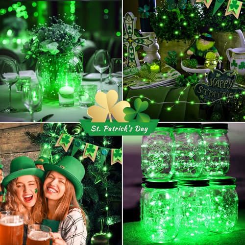 btfarm 12 Pack 3 Modes LED Fairy Lights Battery Operated, 2M 20LED Mini String Lights Battery Powered IP65 Waterproof Silver Wire Small Fairy Light for Indoor Outdoor Christmas, Party, Bedroom, Green - Cosy Home Interiors btfarm 12 Pack 3 Modes LED Fairy Lights Battery Operated, 2M 20LED Mini String Lights Battery Powered IP65 Waterproof Silver Wire Small Fairy Light for Indoor Outdoor Christmas, Party, Bedroom, Green - Image 7