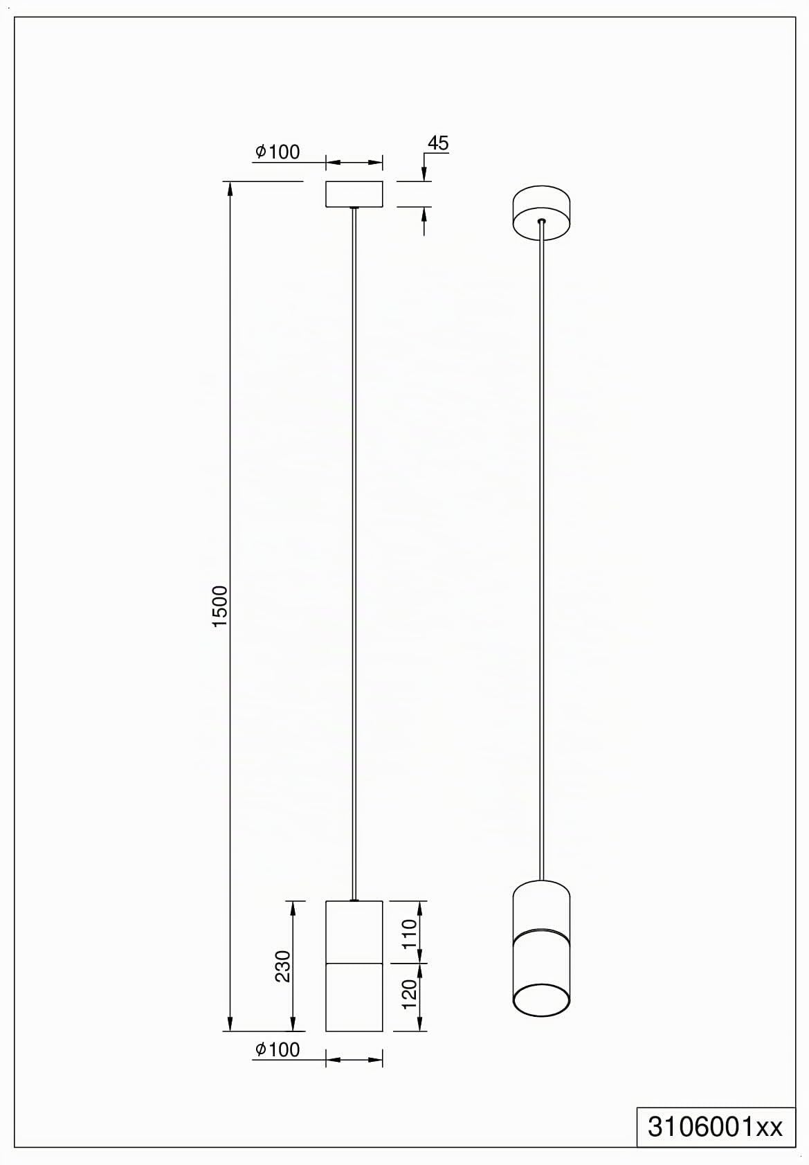 Trio Leuchten 310600132 Robin - Lampadario in vetro, colore: grigio fumo, 1 x E27 (non inclusa) lampadario 1 punto luce nero opaco