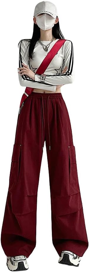 JYHBHMZG Women's Spring Casual Sports Loose Fit Outdoor Hiking High Waist Slimming Cargo Pants Long