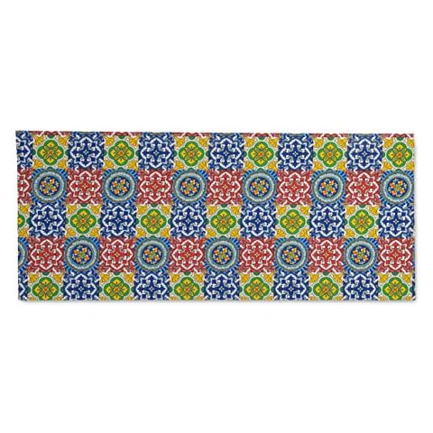 CosìCasa Küchenteppich, rutschfest, waschbar, aus Vinyl, 52 x 450 cm, hergestellt in Italien, schmutzabweisend, aus PVC Cover