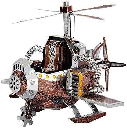Microworld 3D Metal Puzzles, Battlefield Rescue Aircraft Military Helicopter Metal Model Kits, DIY Brain Teaser 3D Puzzles Art Craft Gift Toys