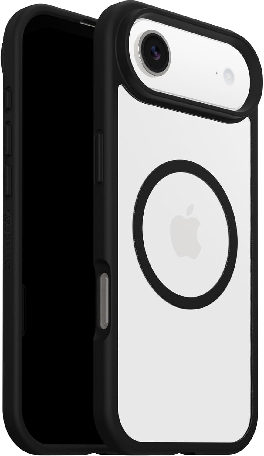 OtterBox React Series MagSafe funda para iPhone Air, Testada con los estándares Militares anticaídas, Transparente/Negro + OtterBox Glass Protector de Pantalla de Cristal Templado