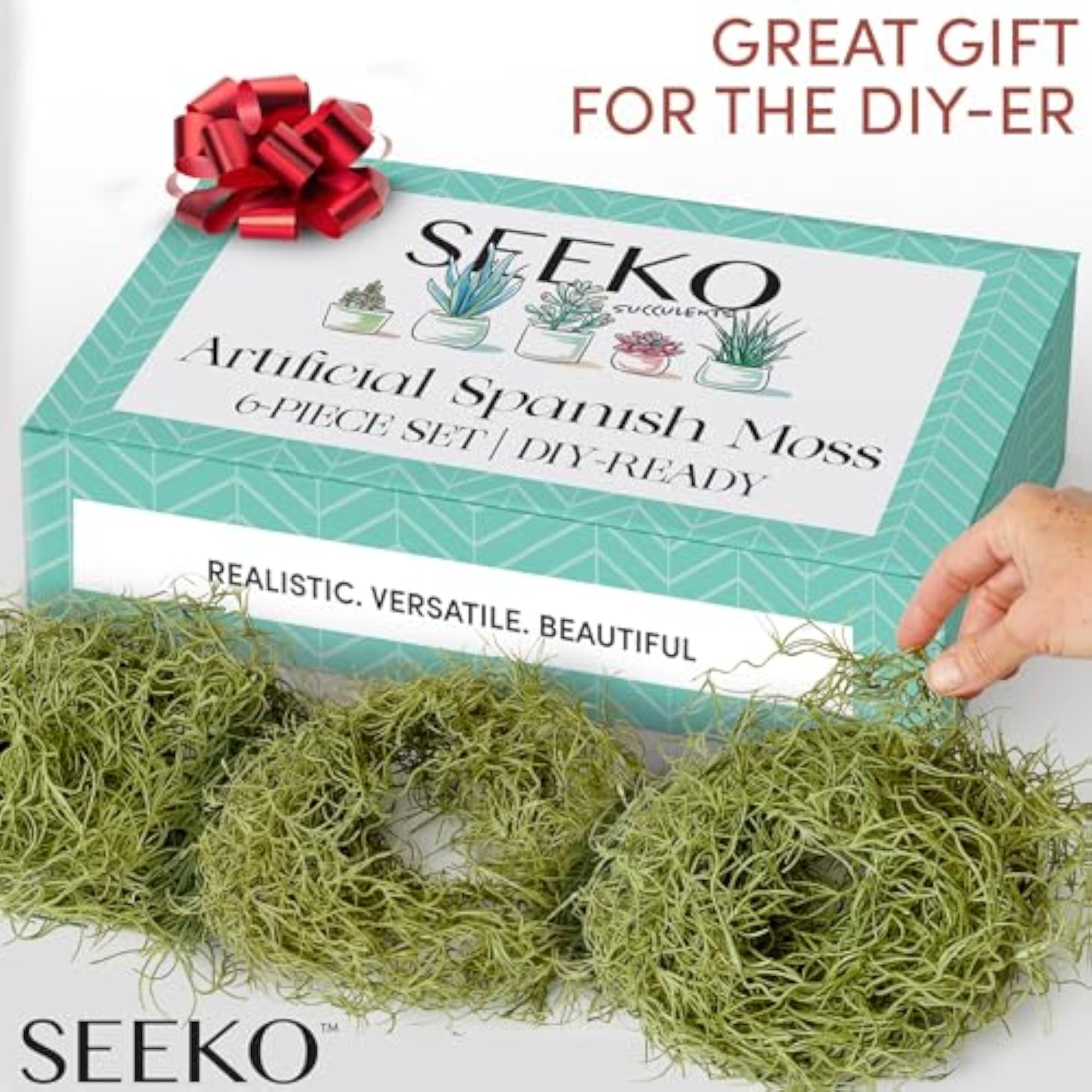 Faux Greenery Spanish Moss for Hanging Plants Decor