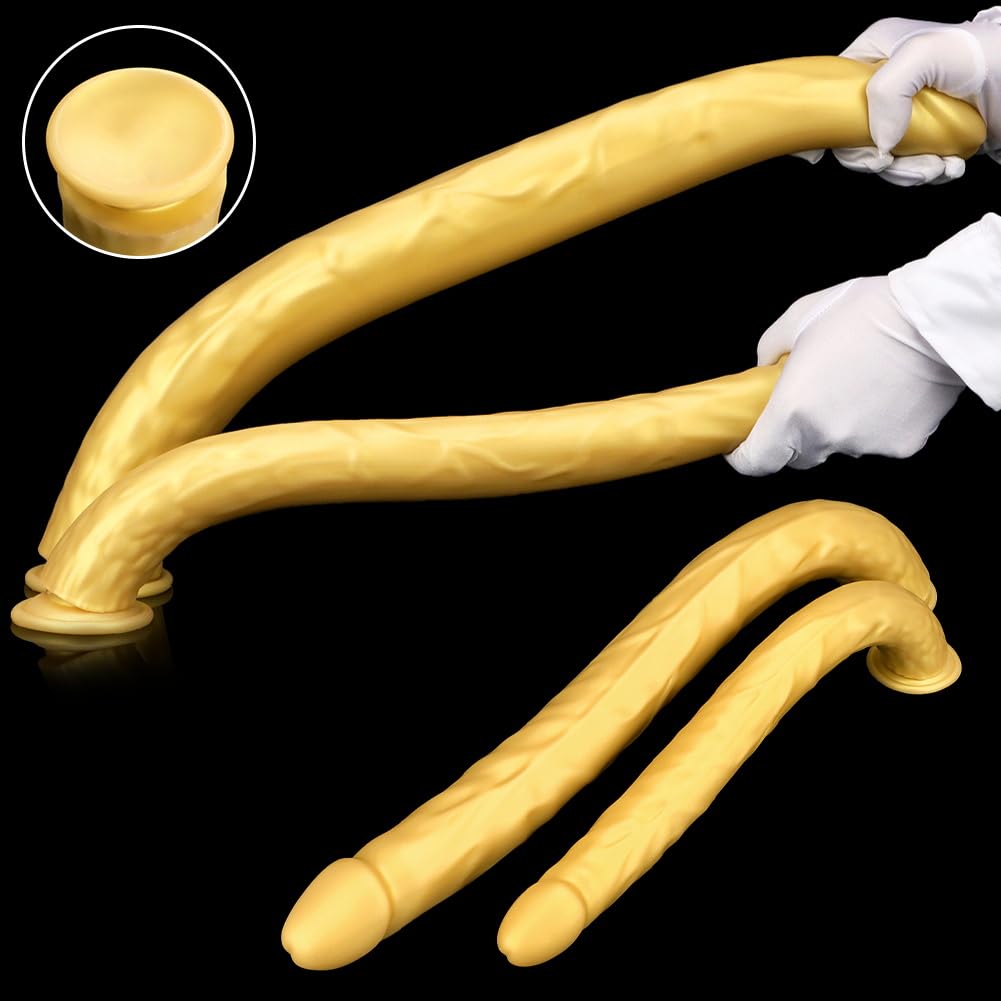 Realistischer Lange Riesen Dildo Silikon Analdildo mit Saugnapf Soft Penis Dildo für Prostata Massage G-Punkt Stimulation Erwachsenen Sexspielzeug für Männer Frauen Masturbation (S)