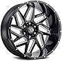 Vision Off-Road Spyder Custom Wheel - 361 Series - Gloss Black with Milled Spokes - 20' x 9', 0 Offset, 6x139.7 Bolt Pattern, 106.2mm Hub