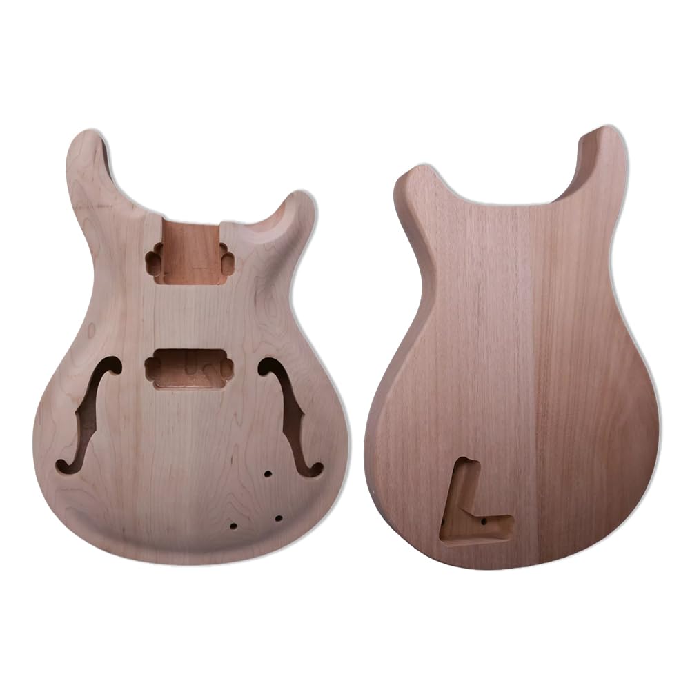 Gitarrenkörper zum Selbermachen, Mahagoni-Ahorn, halbhohl, Gitarrenkörper, E-Gitarrenteile
