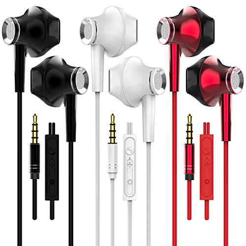 YENIE Wired Earphones with Microphone, Full Metal Earbuds in Ear with Mic 3.5mm