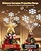 Christmas Star Tree Topper with Built-in Led Snowflake Projector Lights Hollowed Pentagram Tree Topper,Plug in Christmas Tree Ornament for Indoor Office Xmas New Year Holiday Tree Decoration